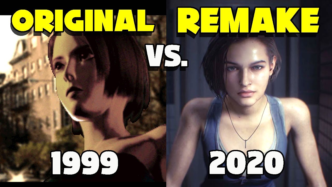 An image comparing RE3 remake with the original