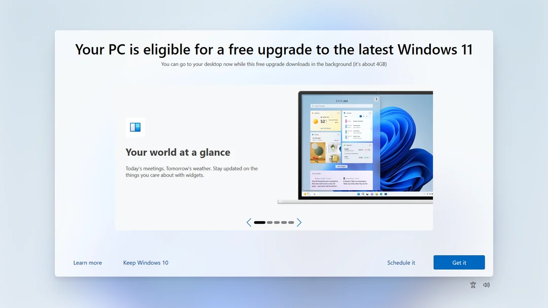 Windows 11 update popup