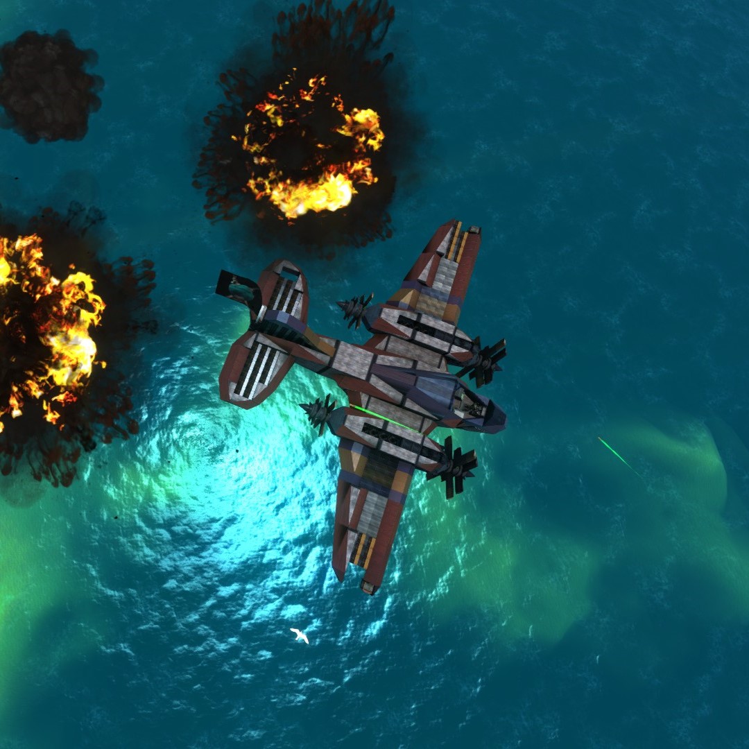 Picture of a plane avoid flak ingame